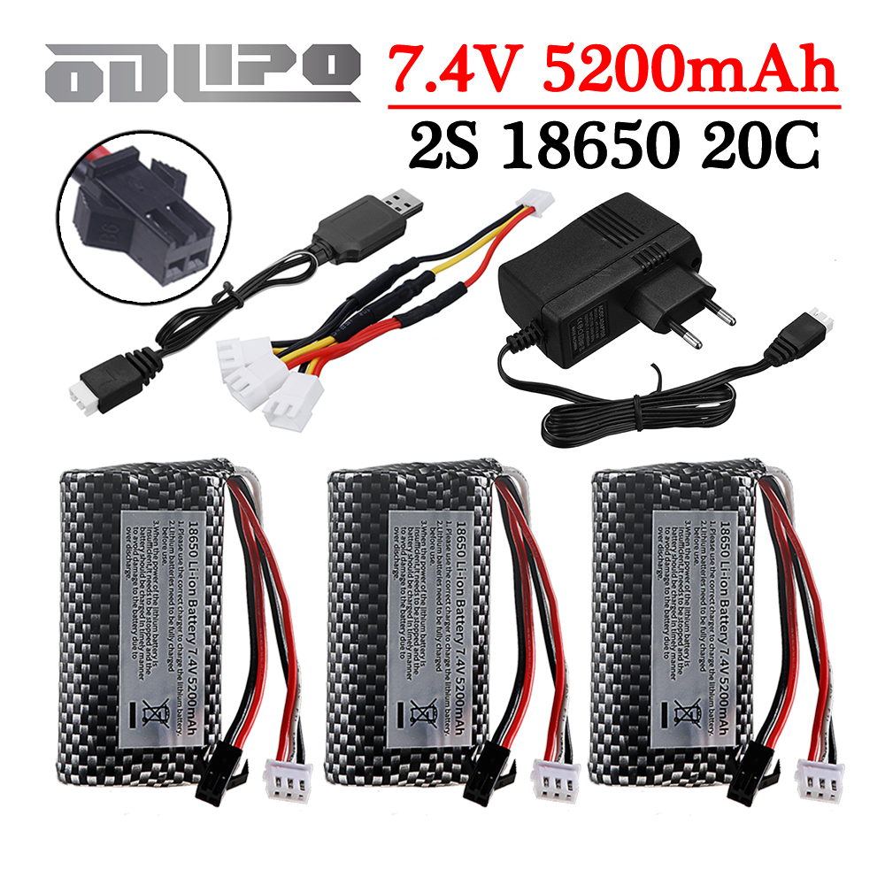 Drone Battery Li-Ion - 18650 7.4V 5200mAh Li-ion battery with