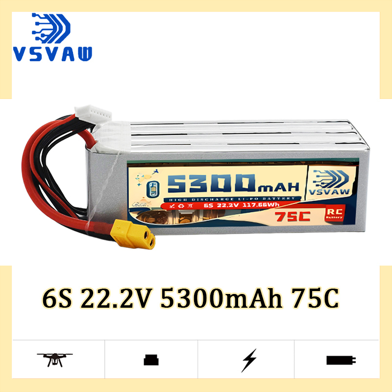 Drone Battery Connector - VSVAW 6S 5300mAh Lipo Battery XT90