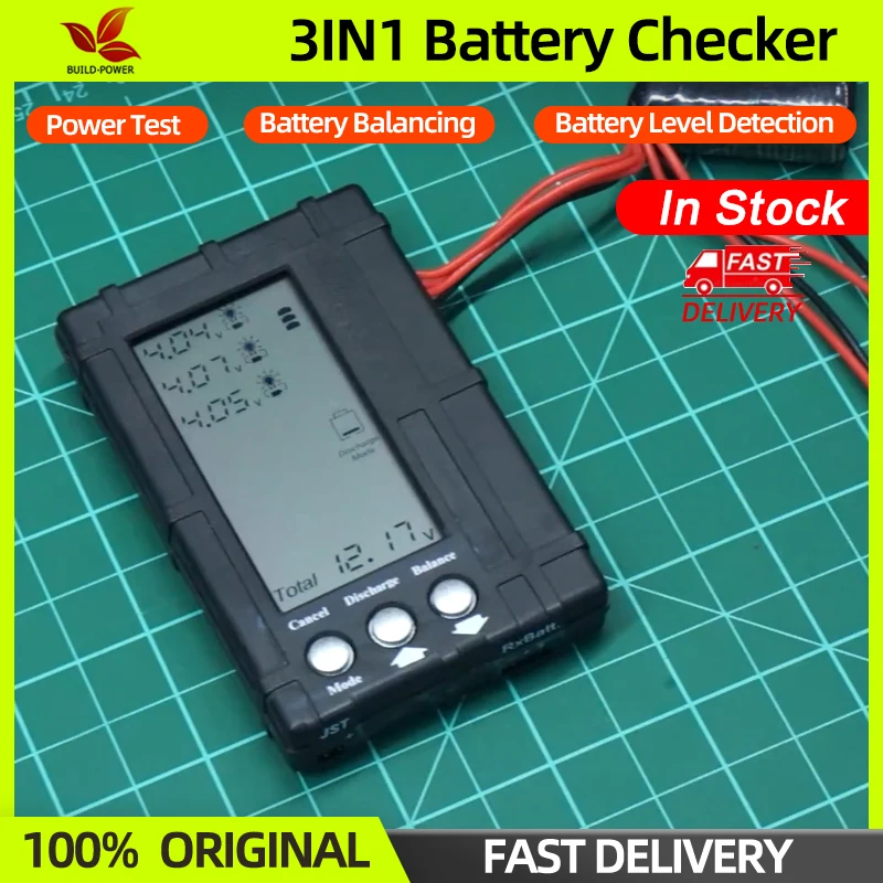 Drone Battery Voltage Checker - 3in1 Battery Balancer LCD Display Voltage