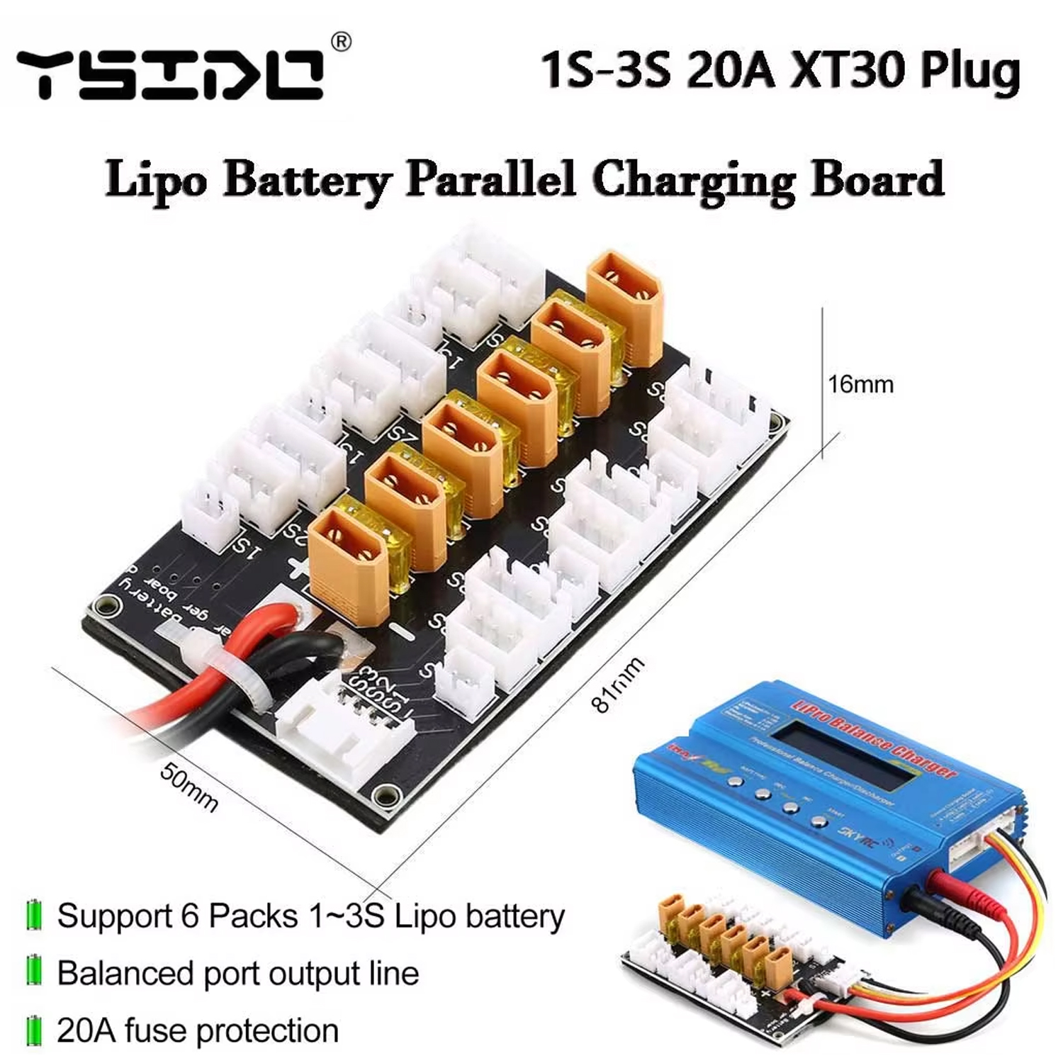 YSIDO Lipo Battery Parallel Ch – Drone Battery Parallel Board recenzja i cena