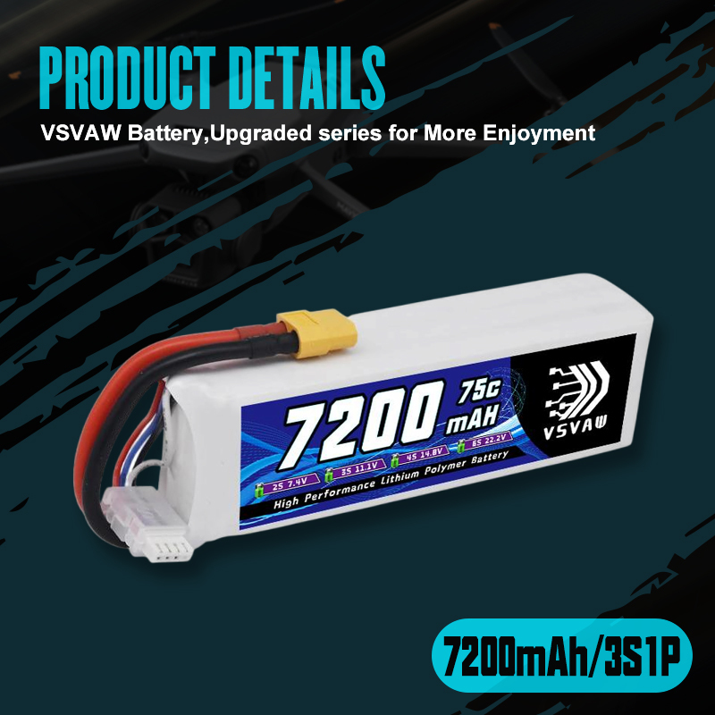 VSVAW 3S Lipo Battery 11.1V 72 – Drone Battery Connector recenzja i cena