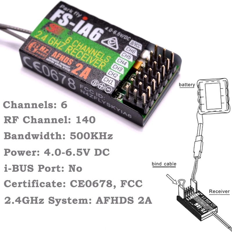 Flysky FS-IA6 Receiver 6CH Dua – Drone Battery Plate recenzja i cena