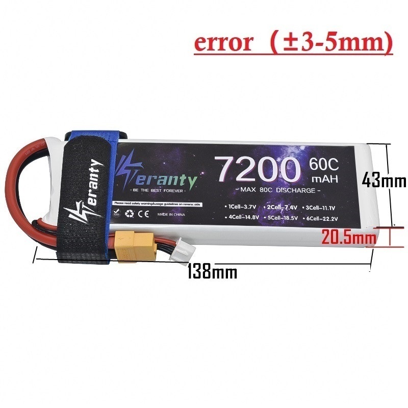 Upgrade 2S 7.4V 7200mAh 60C 6S – Drone Battery 6S recenzja i cena