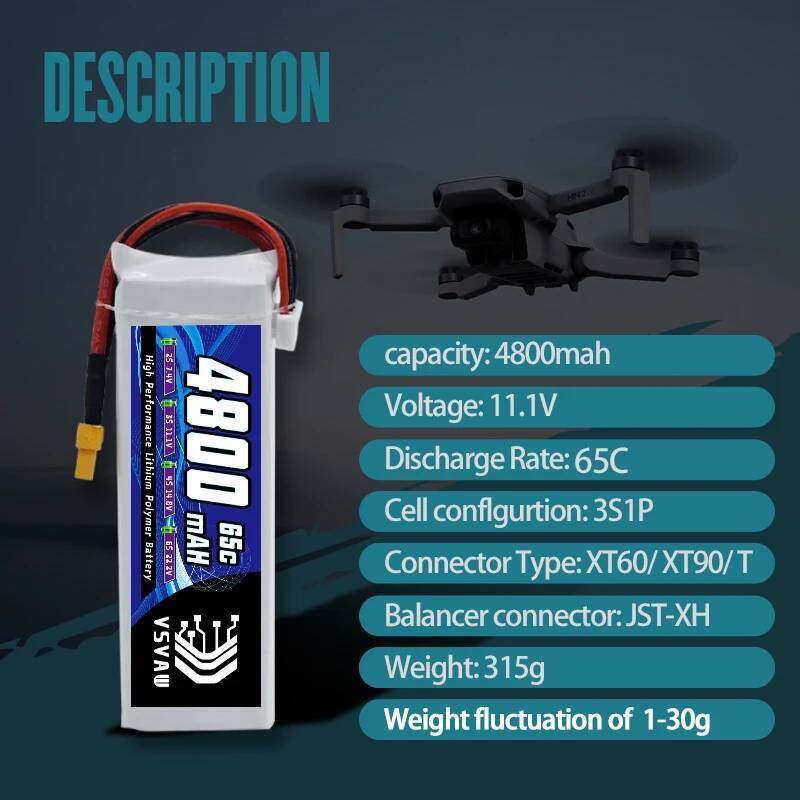 VSVAW 3S Lipo Battery for FPV  – Drone Battery Plate recenzja i cena
