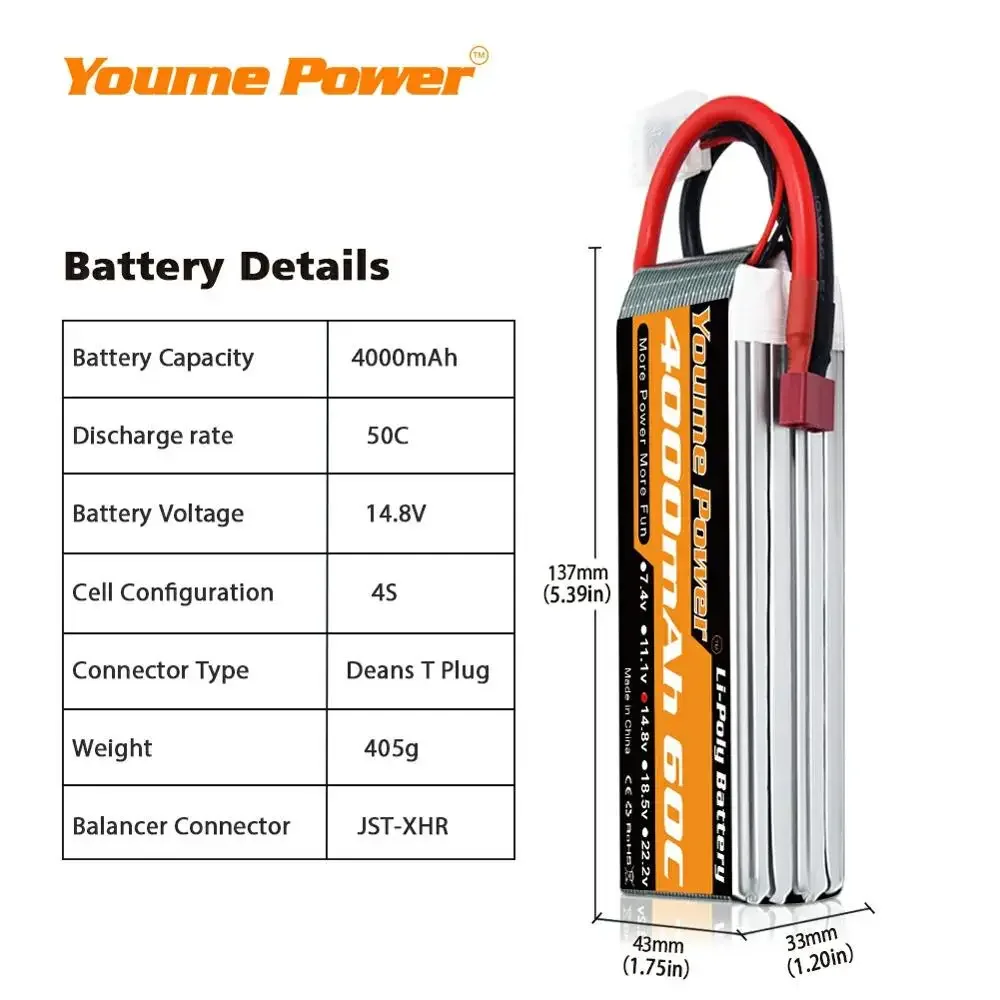 4S 14.8V Lipo Battery 3300mah  – Drone Battery 4S recenzja i cena