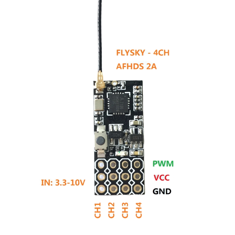 Flysky FS2A Mini Receiver 4CH  – Drone Battery Plate recenzja i cena