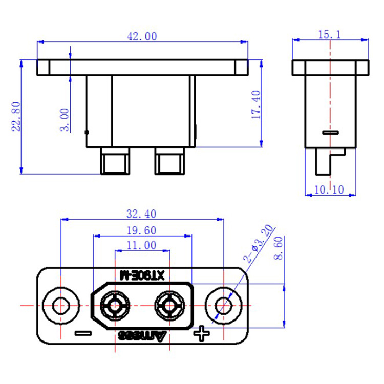 30PCSAmass Black XT90E-M Panel – Drone Battery Connector recenzja i cena