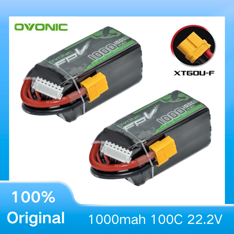 2Pcs OVONIC 1000mAh 100C 22.2V – Drone Battery 6S recenzja i cena