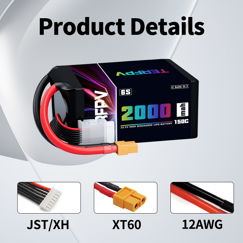 TERFPV 6S 22.2V 2000mAh 150C/3 – Drone Battery 6S recenzja i cena